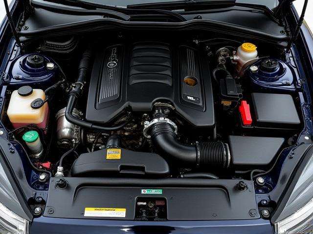Cleaned engine bay of a sports car by Crystal Clean Auto Services